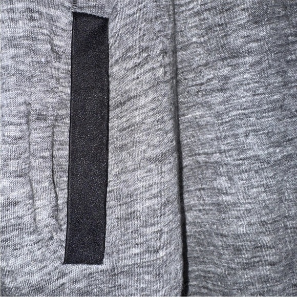 MAJE Gray Linen Goat Leather Trim Pockets 3/4 Sleeves Tee Shirt Size Small - Picture 5 of 12